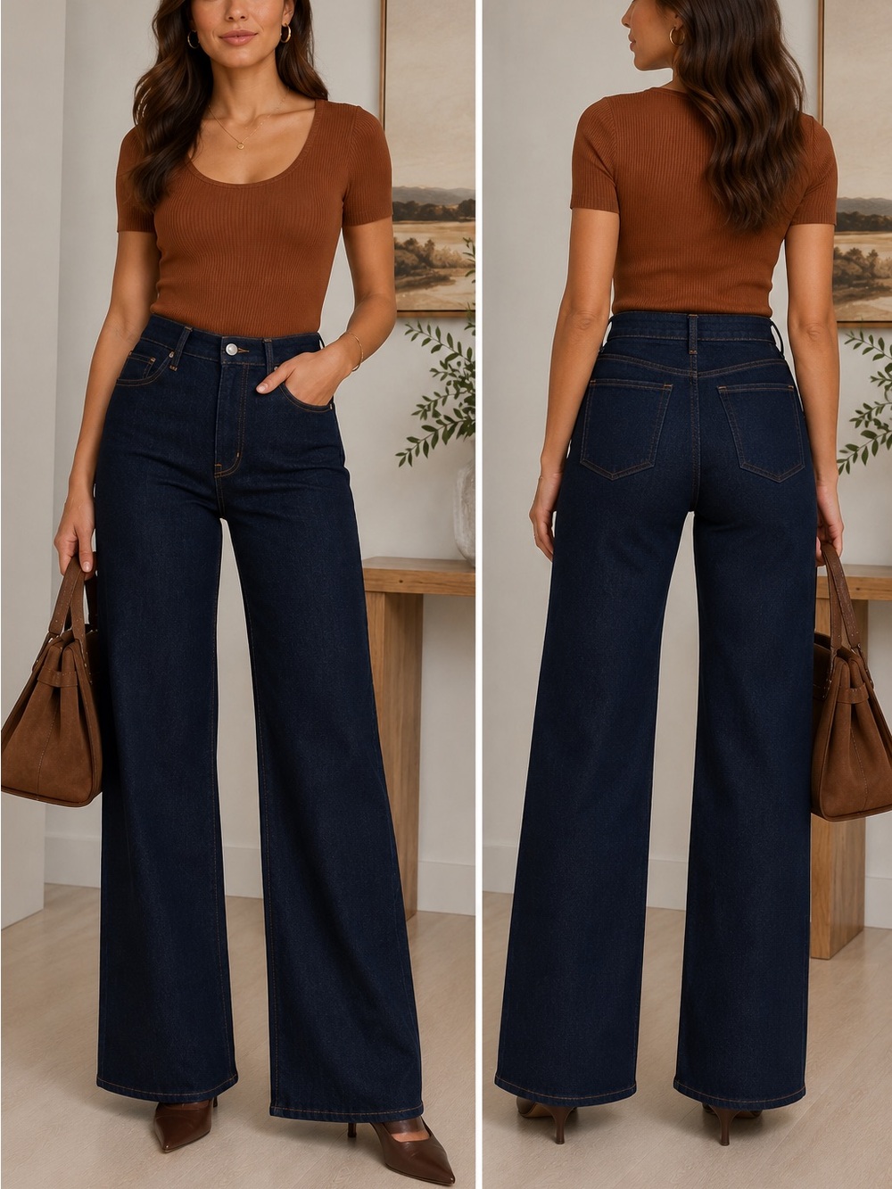 FRAME Le Slim Palazzo Jeans – Size 26 – NWT
